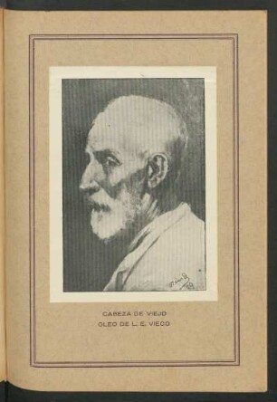 Cabeza de viejo - [Ilustración] : Óleo de L. E. Vieco.