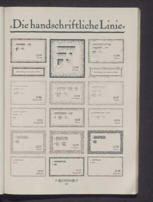 "Die handschirftliche Line"