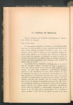La ceguera de Groussac