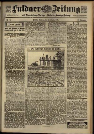 Dritte Ausgabe vom Samstag, den 20. Oktober 1900.