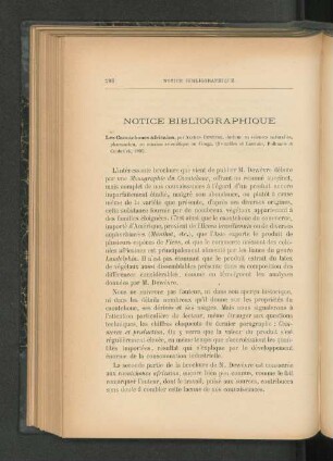 Notice Bibliographique.