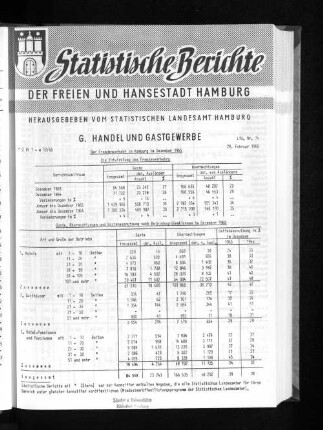 Der Fremdenverkehr in Hamburg im Dezember 1965 : Lfd. Nr. 14