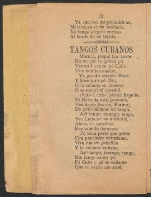 Tangos cubanos.