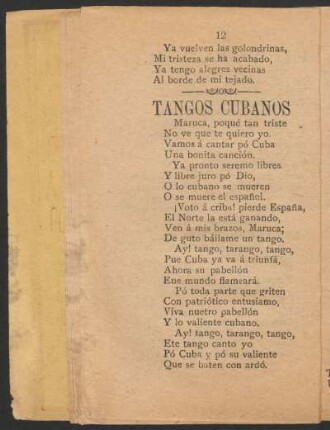 Tangos cubanos.