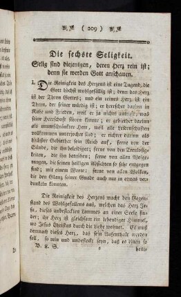 209-221, Die sechste Seligkeit