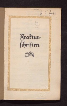 Fraktur-Schriften