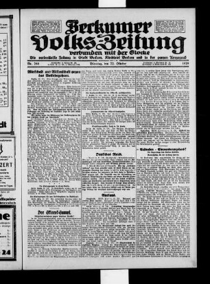 Beckumer Volks-Zeitung. 1921-1930