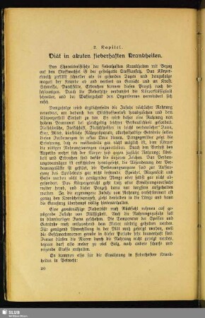2. Kapitel. Diät in akuten fieberhaften Krankheiten