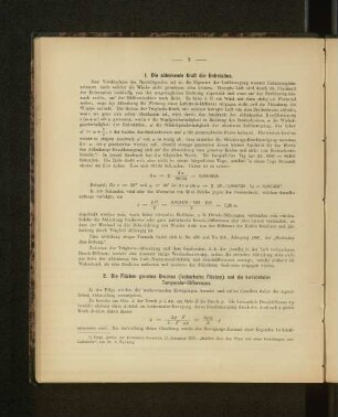 2. Die Flächen gleichen Druckes (isbarische Flächen) und die horizontalen Temperatur-Differenzen.
