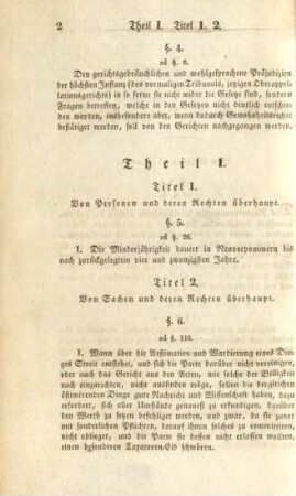 Titel 2. Von Sachen und deren Rechten überhaupt