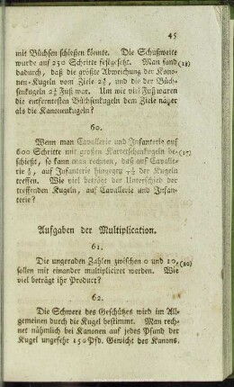 Aufgaben der Multiplication
