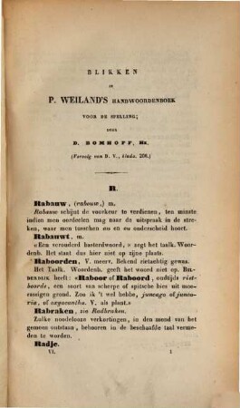 Magazijn van Nederlandsche taalkunde : tijdschrift ter praktische beoefening der Nederlandsche taal. 6. 1852