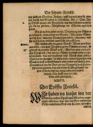 Der Eylffte Artickel.