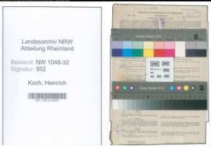 Entnazifizierung Heinrich Koch , geb. 06.04.1886 (Stadtbeamter)