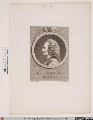 Bildnis Jean-Baptiste II ("le fils") Lemoyne