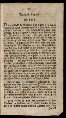 Neuntes Kapitel. Beschluß.
