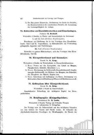 76. Eisenprobierkunst und Gasanalyse