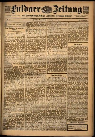 Zweite Ausgabe vom Donnerstag, den 05. April 1900.