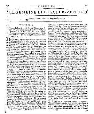 Horatius Flaccus, Q.: Q. Horatii Flacci quae supersunt. Vol. 1-2. Recensuit et notulis instruxit G. Wakefield. London: Kearsley 1794
