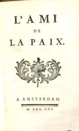 L' Ami De La Paix