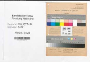 Entnazifizierung Erwin Neitzel , geb. 27.12.1911 (Lehrer)