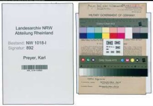 Entnazifizierung Karl Preyer , geb. 22.05.1906 (Schlossermeister)