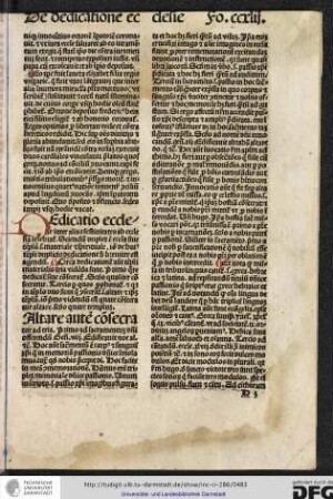 Dedicatio ecclesie inter alias festivitates ab ecclesia celebratur.