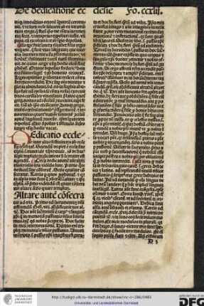 Dedicatio ecclesie inter alias festivitates ab ecclesia celebratur.
