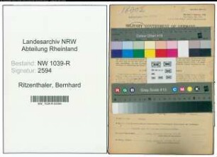 Entnazifizierung Bernhard Ritzenthaler , geb. 02.02.1905 (Chemiker)