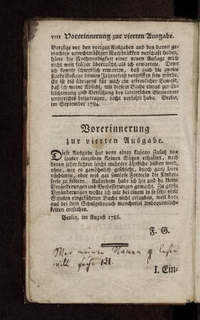 Vorerinnerung zur vierten Ausgabe