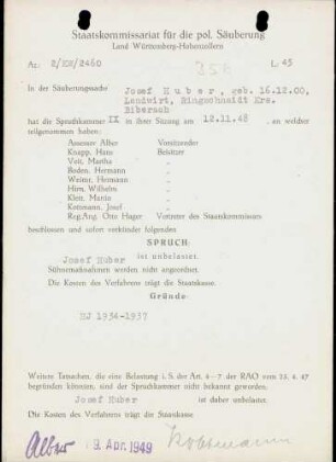 Huber, Josef