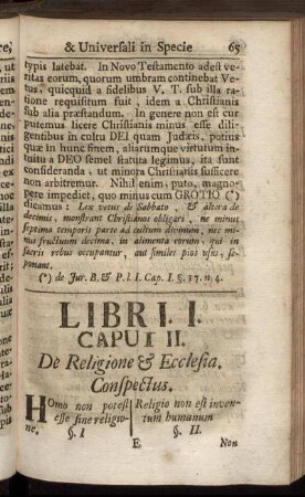 Caput II. De Religione & Ecclesia.