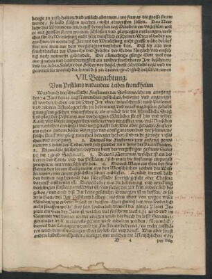 VII. Betrachtung. Von Pestilentz und andere Leibes kranckheiten