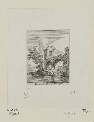Partie du pont Sainct Esprit, aus: "Divers veuës faites par Israel Silvestre et mises en lumiere par Israel Henriet"