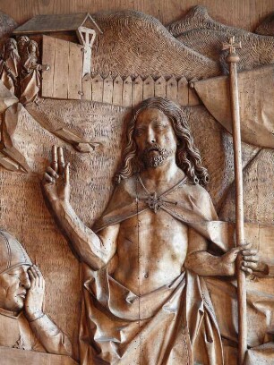 Altarbild von Tilmann Riemenschneider in der Kirche St. Peter und Paul in Detwang, Taubertal (Ausschnitt)