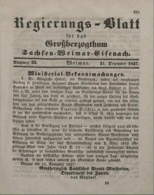 Nr. 33 : 31. Dezember 1857