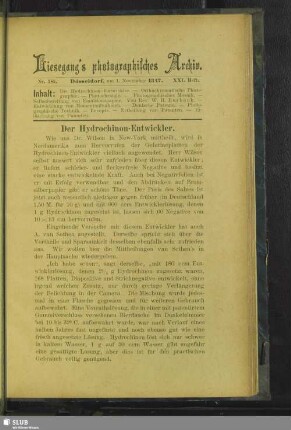 Der Hydrochinon-Entwickler