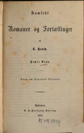 Samlede romaner og fortaellinger, 5