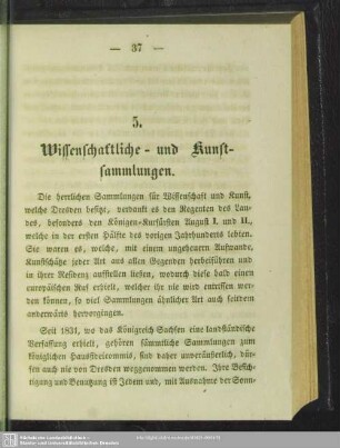 5. Wissenschaftliche- und Kunst-Sammlungen