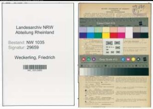 Entnazifizierung Friedrich Weckerling , geb. 22.02.1904 (Kaufmann)