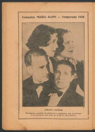 Compañía Muiño - Alippi - Temporada 1936 : Abrain - Lacroix