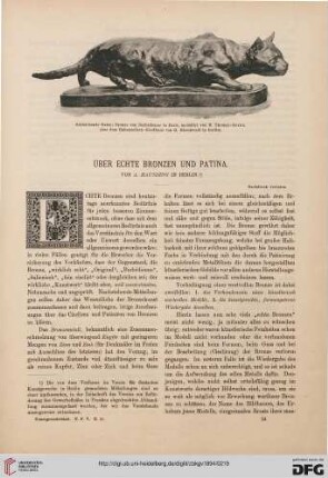 Über echte Bronzen und Patina