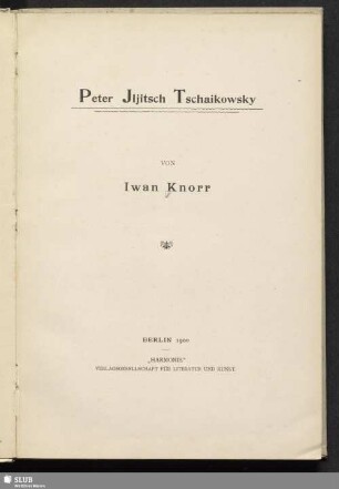 Peter Iljitsch Tschaikowsky