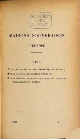 Annuaire de la noblesse de France. 53. 1897