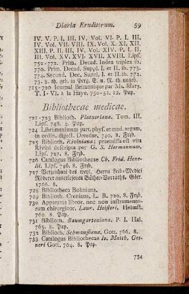 Bibliothecae medicae.