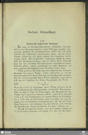 Sechste Abhandlung