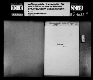 Bildung und Verwaltung von Schulfonds, OA Öhringen
