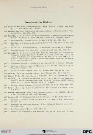 Numismatische Bücher (Nr. 2019-2422)
