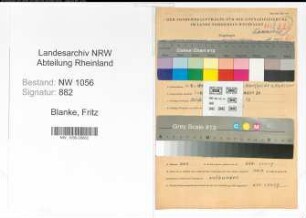 Entnazifizierung Fritz Blanke , geb. 04.09.1893 (Arbeiter)