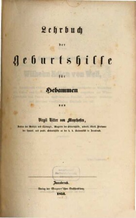 Lehrbuch der Geburtshilfe für Hebammen